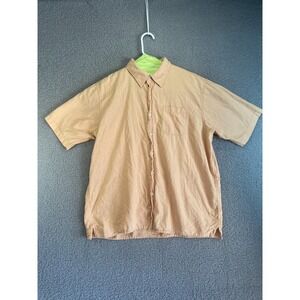 Wrangler Jeans  Comfort Button-Down Short Sleeve  Men's  Size XL Yellow